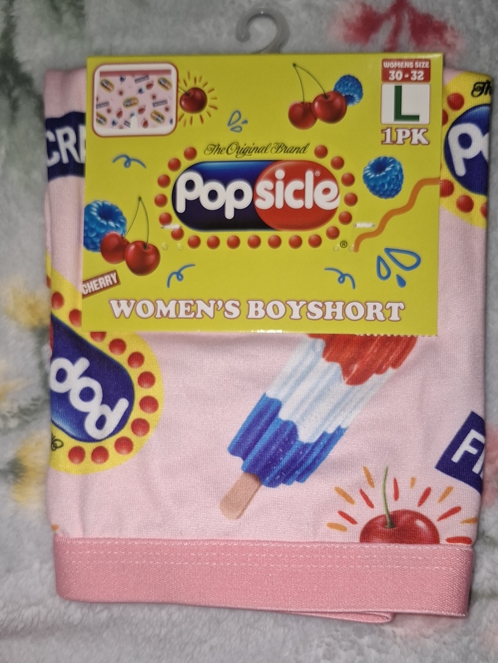 Women's Pink Popsicle Boyshort Panties